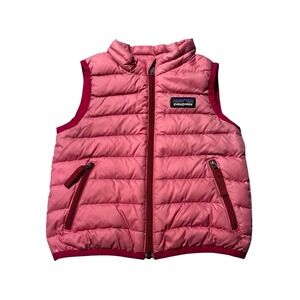 Patagonia Vest 12M Baby Down Sweater Pink Puffer Lightweight Toddler Two Tone